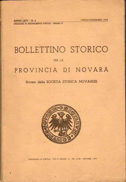 Bollettino storico per la provincia di Novara - Rivista della …