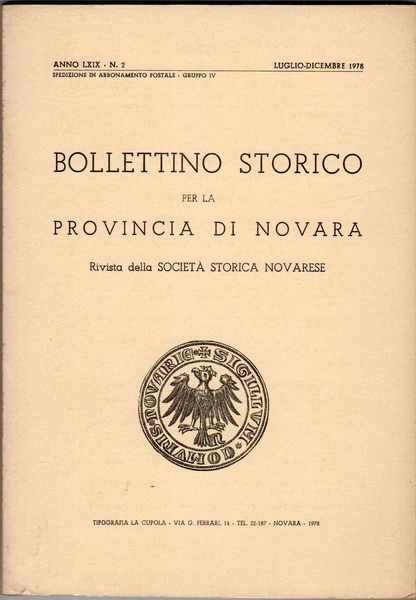 Bollettino storico per la provincia di Novara - Rivista della …