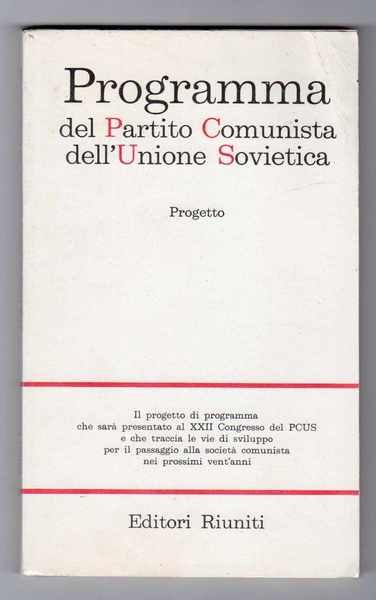 Programma del Partito Comunista dell'Unione Sovietica Progetto