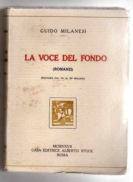 La voce del fondo (Romanzi)