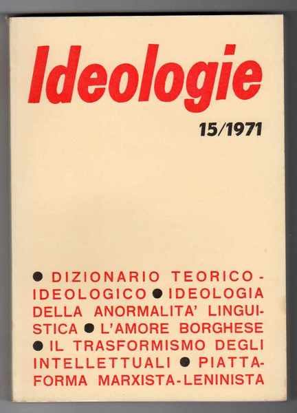 Ideologie - numero 15/1971