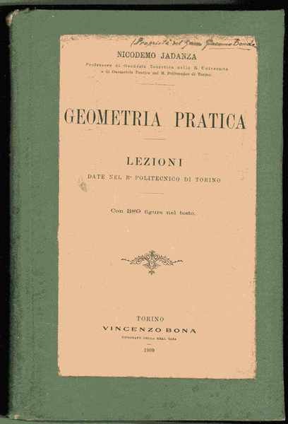 Geometria pratica - Lezioni nel R° Politecnico di Torino