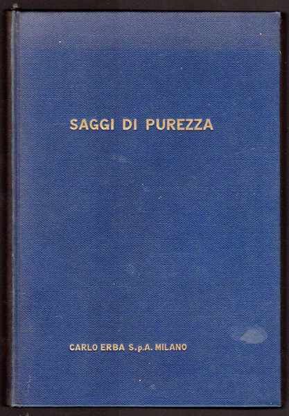 Saggi di purezza dei prodotti puri per analisi ed uso …