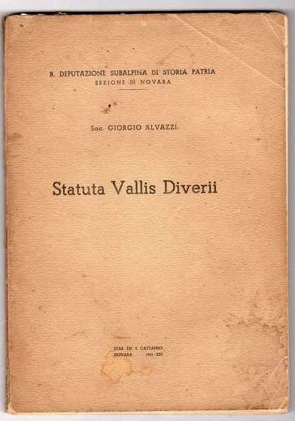 Statuta Vallis Diverii (Valle di Vedro)