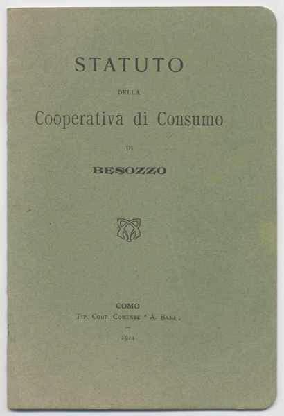 Statuto della Cooperativa di Consumo di Besozzo