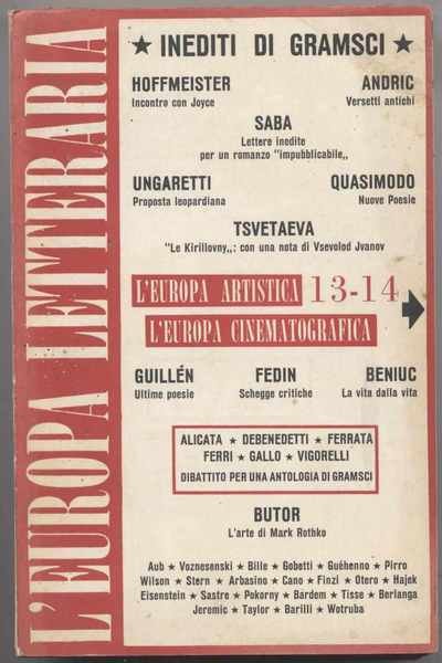 l'Europa letteraria - Rivista bimestrale febbraio-aprile 1962 Anno II n. …