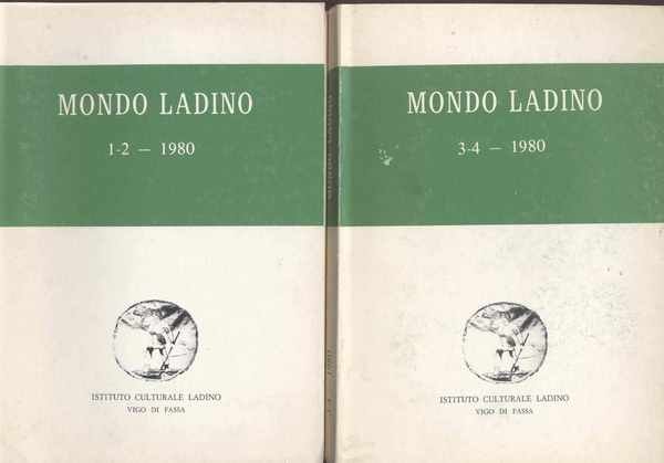 Mondo ladino bollettino dell'istituto culturale ladino- Annata 1980 completa composta …