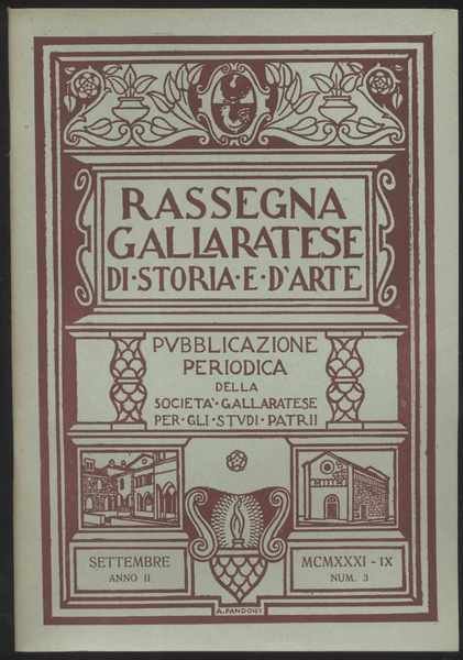 Rassegna gallaratese di storia e d'arte - 1931 Settembre -Anno …