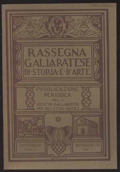 Rassegna gallaratese di storia e d'arte - 1932 Settembre -Anno …