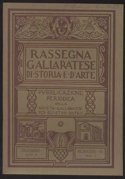 Rassegna gallaratese di storia e d'arte - 1932 Dicembre -Anno …