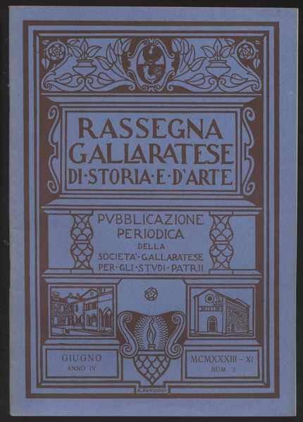 Rassegna gallaratese di storia e d'arte - 1933 Giugno -Anno …