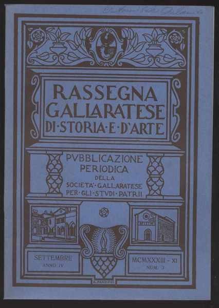Rassegna gallaratese di storia e d'arte - 1933 Settembre -Anno …