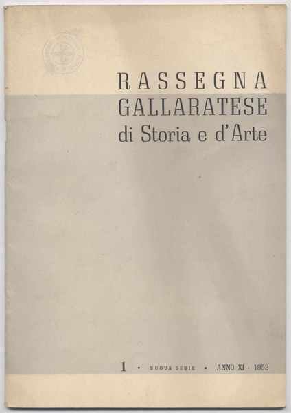 Rassegna gallaratese di storia e d'arte - 1952 Marzo -Anno …