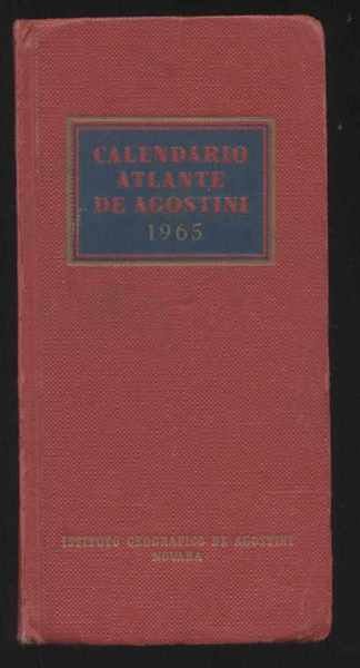 Calendario Atlante De Agostini 1965