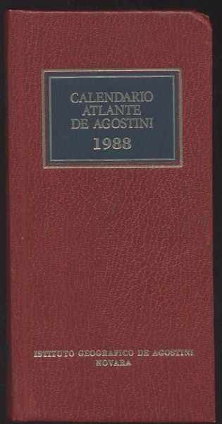 Calendario Atlante De Agostini 1988