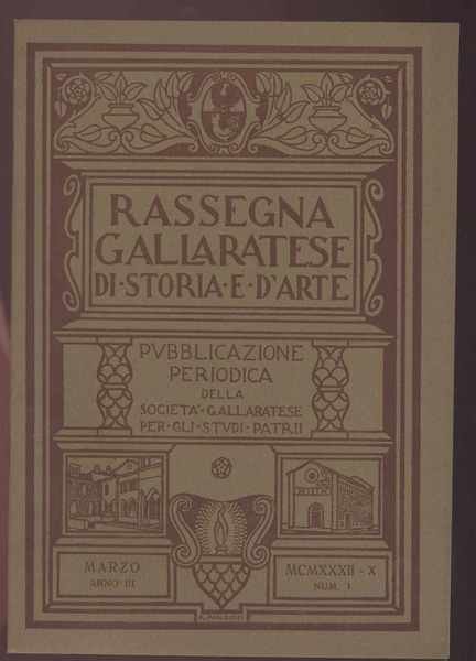 Rassegna gallaratese di storia e d'arte - 1932 Marzo -Anno …