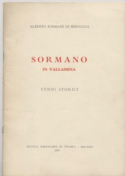 Sormano in Vallassina - Cenni storici