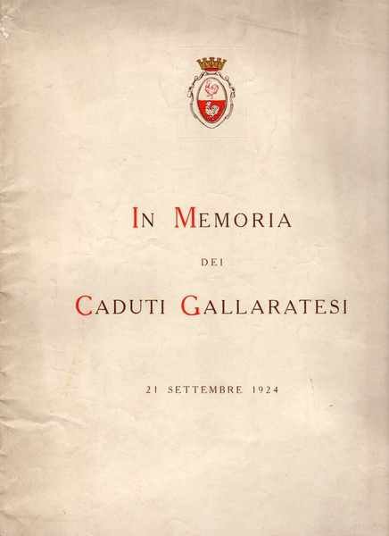 In memoria dei caduti gallaratesi
