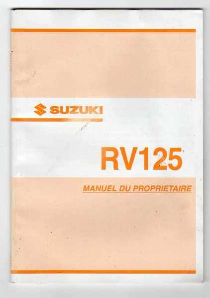 Suzuki RV125 manuel du proprietaire