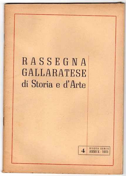 Rassegna gallaratese di storia e d'arte 1951 Dicembre - n. …