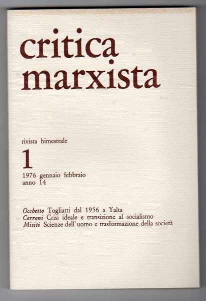 Critica marxista Rivista bimestrale - Annata 1976 completa dei 4 …