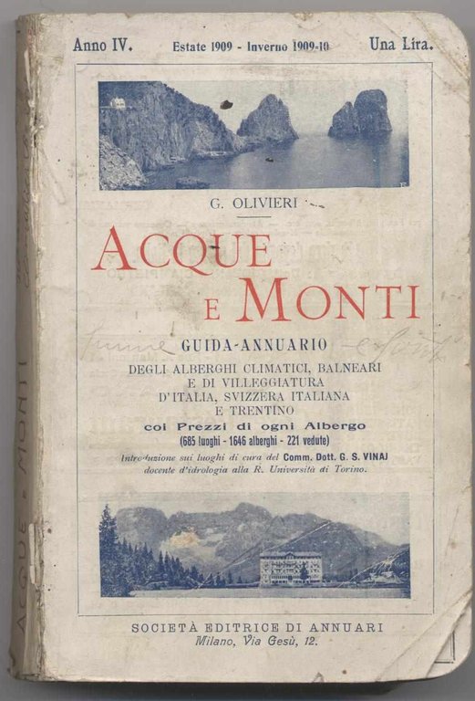 Acque e monti - Guida annuario degli alberghi climatici , …