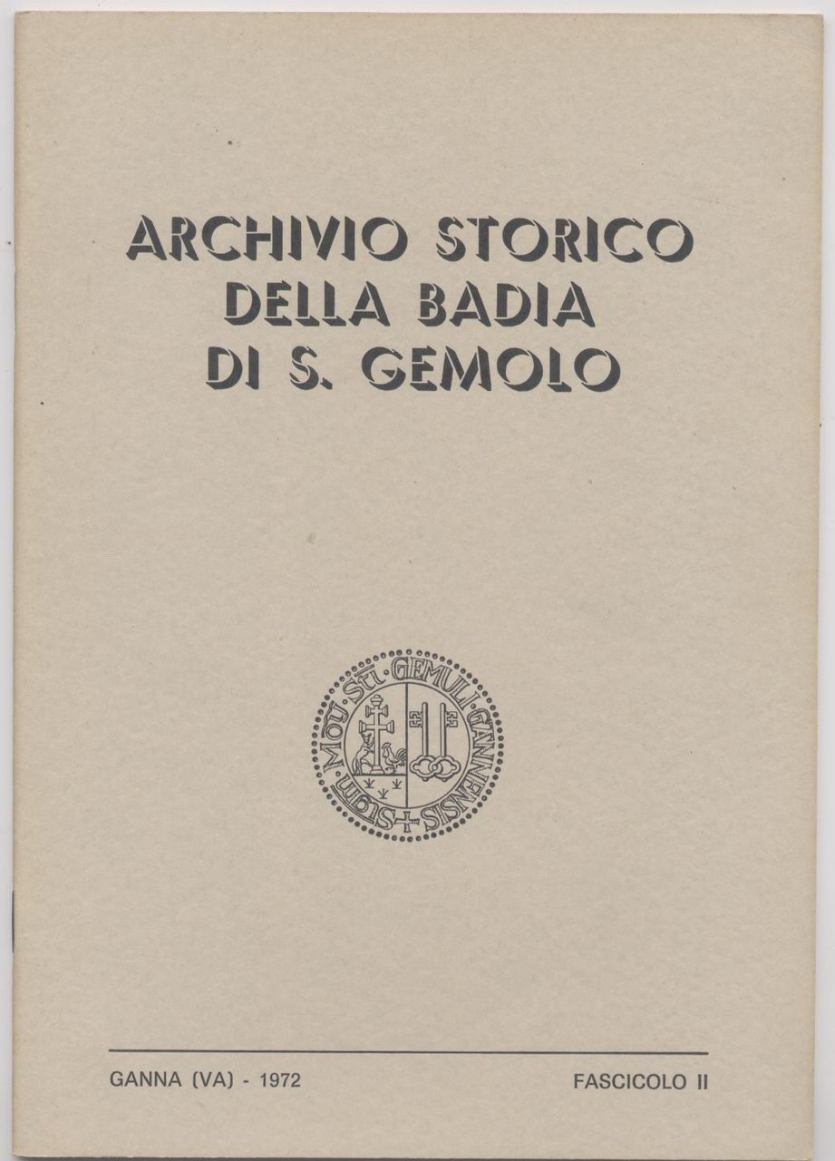Archivio storico della Badia di S. Gemolo - Fascicolo II