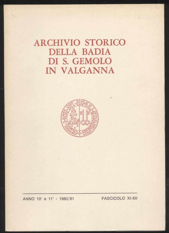 Archivio storico della Badia di S. Gemolo in Valganna - …