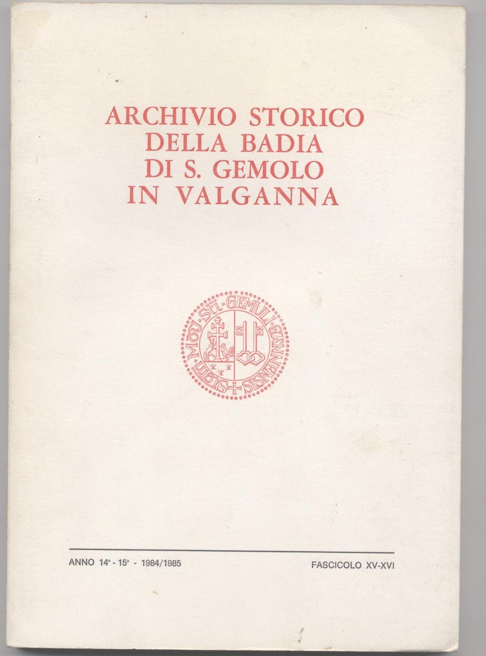 Archivio storico della Badia di S. Gemolo in Valganna - …
