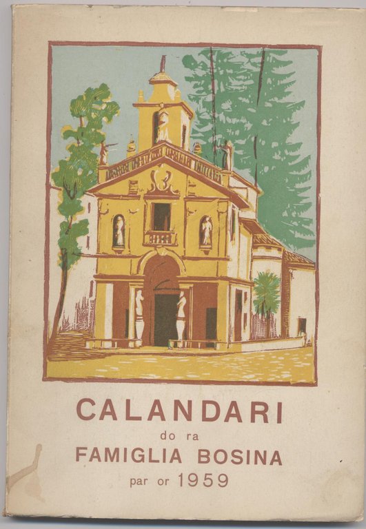 Calandari do ra Famiglia Bosina par or 1959