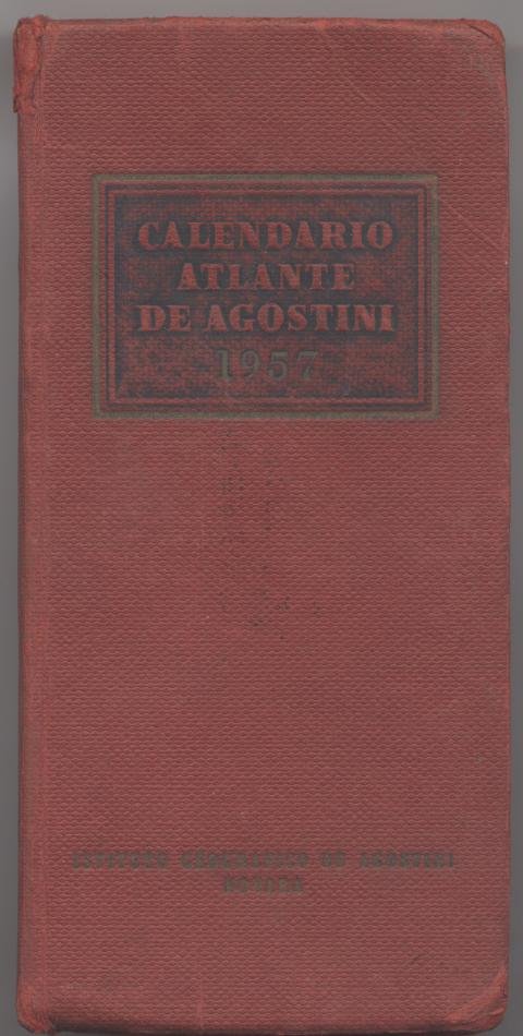 Calendario Atlante De Agostini 1957