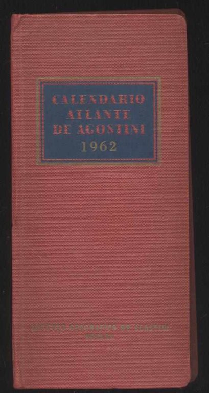 Calendario Atlante De Agostini 1962