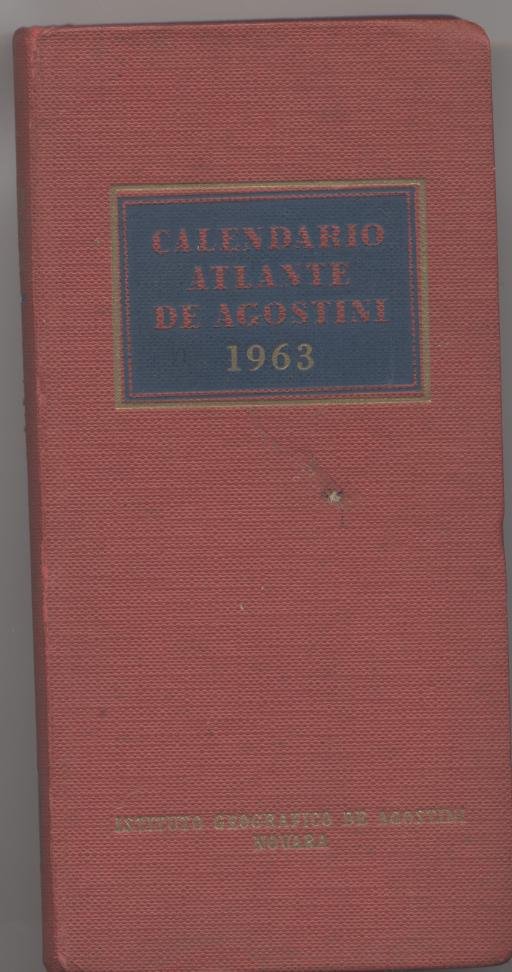 Calendario Atlante De Agostini 1963