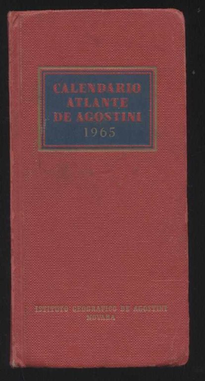 Calendario Atlante De Agostini 1965