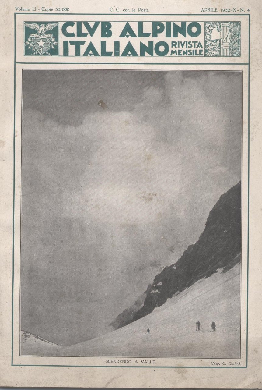 Club alpino italiano Rivista mensile Aprile 1932