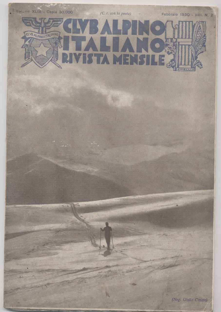 Club alpino italiano Rivista mensile Febbraio 1930