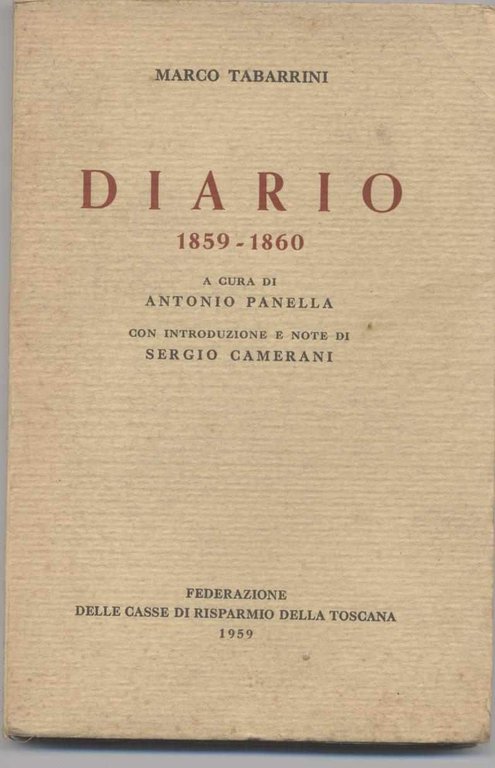 Diario 1859-1860 a cura di Antonio Panella con introduzione e …