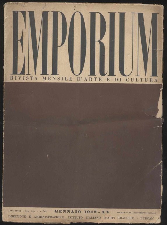 Emporium - Rivista mensile d'arte e di coltura- 1942 Gennaio …