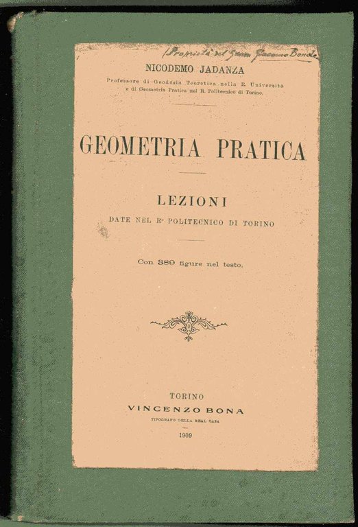 Geometria pratica - Lezioni nel R° Politecnico di Torino