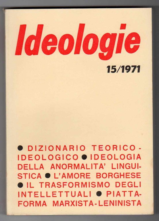 Ideologie - numero 15/1971