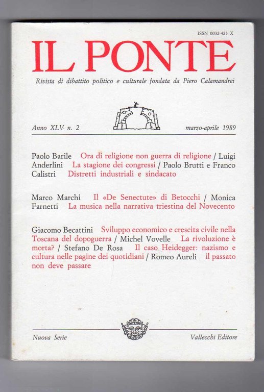 Il Ponte Rivista mensile di politica e letteratura fondata da …