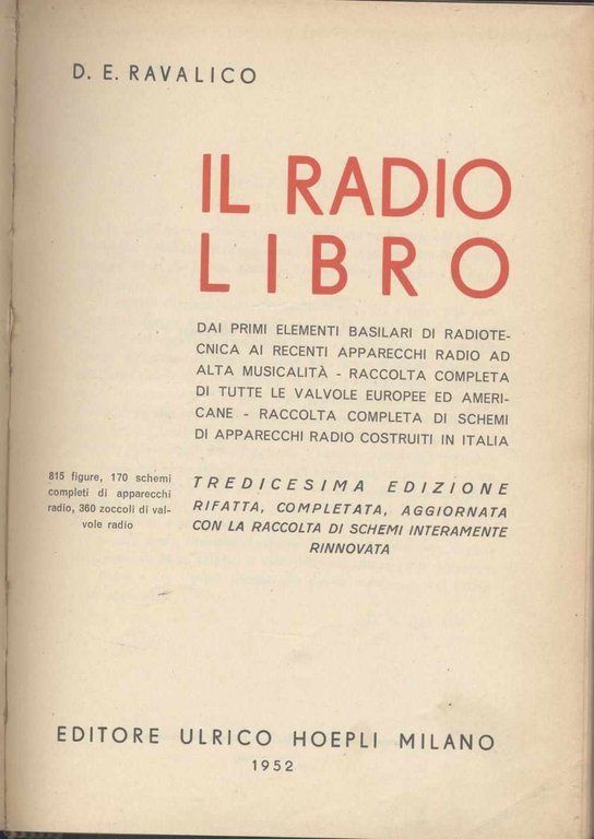 Il radiolibro - Dai primi elementi basilari di radiotecnica ai …