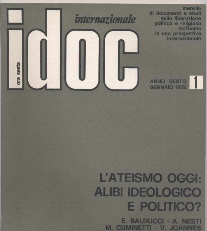 Internazionale idoc - Mensile di documenti e studi sulla liberazione …