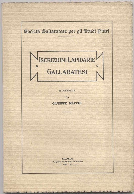 Iscrizioni lapidarie gallaratesi