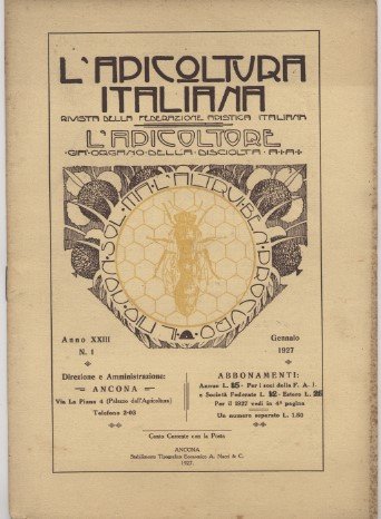 L'apicoltura italiana - Rivista della federazione apistica italiana - Annata …