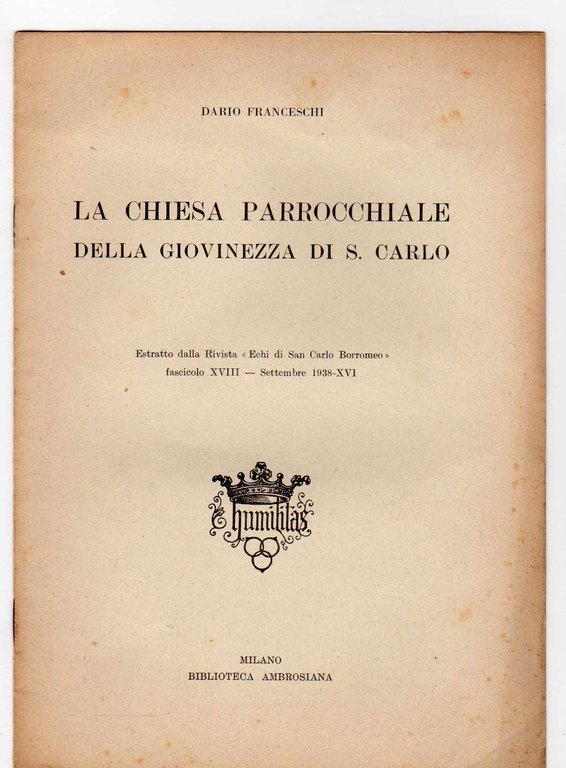 La chiesa parrocchiale della giovinezza di S. Carlo - Estratto …