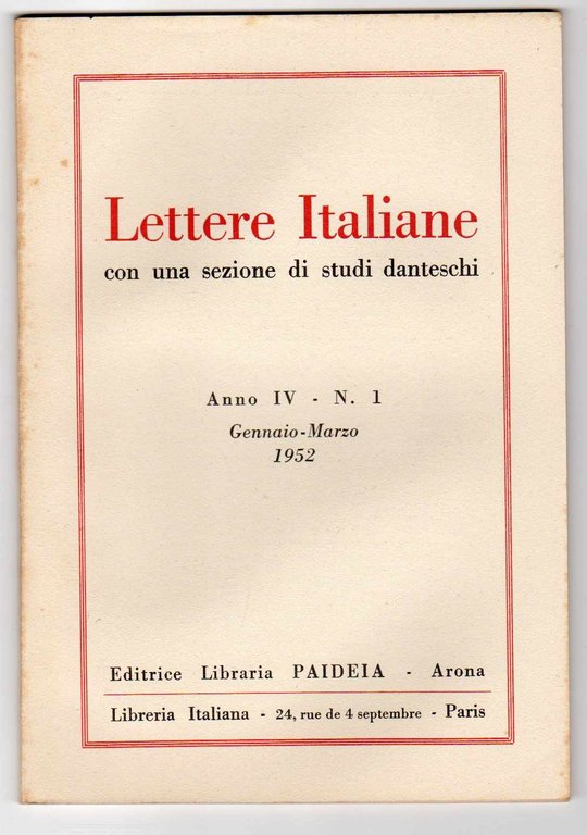 Lettere Italiane con una sezione di studi danteschi - Annata …