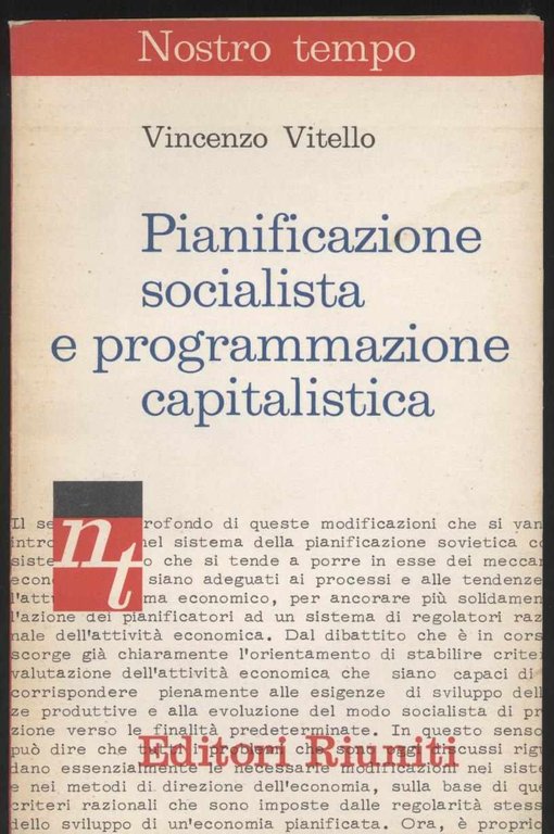 Pianificazione socialista e programmazione economica