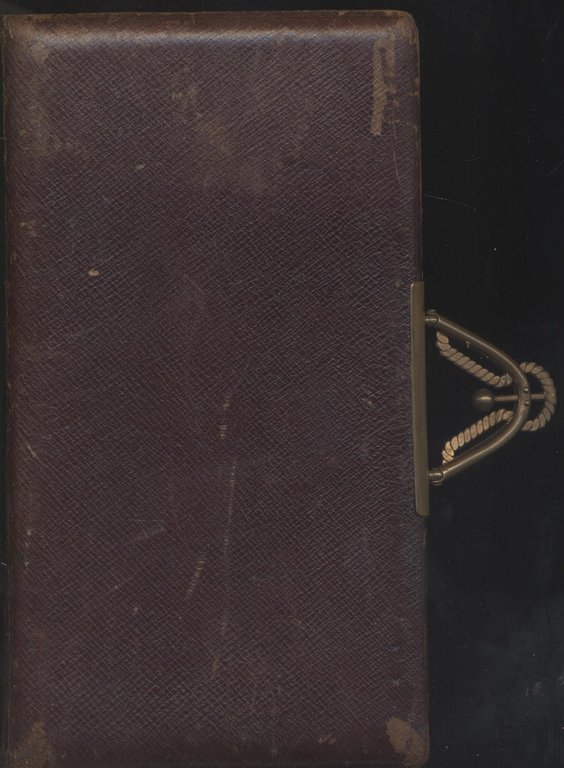 Portafotografie antico in pelle e chiusura in ottone