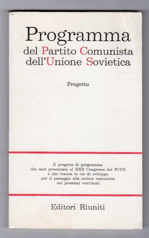 Programma del Partito Comunista dell'Unione Sovietica Progetto